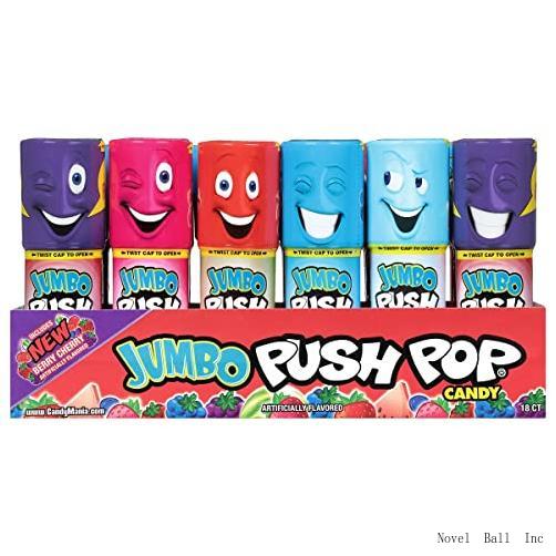 Jumbo Individually Wrapped Bulk Lollipop Variety Party Pack 18 Jumbo