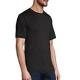 thumbnail image 3 of Hanes Cool DRI TAGLESS Men`s T-Shirt, S, Black Heather, 3 of 4