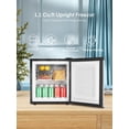 thumbnail image 2 of Compact Upright Freezer, fohere 1.1 cu.ft Countertop Mini Freezer with Reversible Door and 7 Adjustable Temperature, for Home/Apartment/Office, Silver, 2 of 7