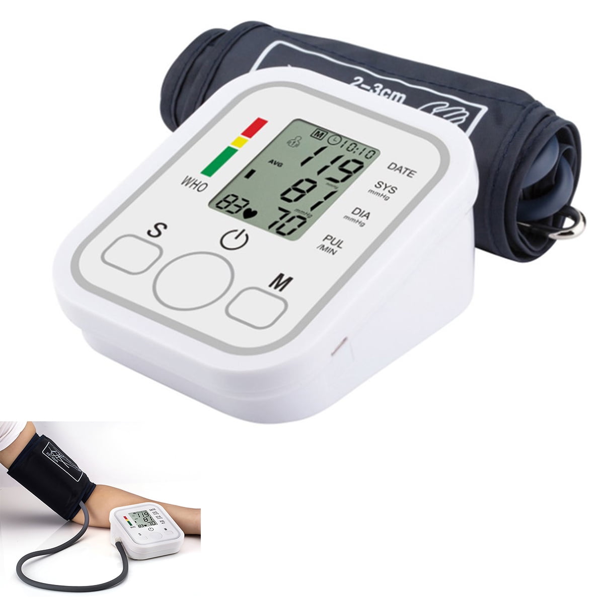 Mascarry Upper Arm Blood Pressure Monitor Heart Beat Meter Machine ...