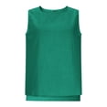 thumbnail image 4 of Babysbule Women's Sleeveless Linen-Look Round Neck Tank Top, Loose Fit Casual Blouse, 100% Polyester Summer Shirt for Daily and Vacation Wear, 4 of 7