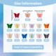 thumbnail image 2 of 60 piezas de dijes acrílicos de mariposa en 15 colores, dijes de aleación de mariposa para collares, pulseras, aretes y joyería. Orificio: 0.08, 2 of 7