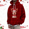 thumbnail image 2 of Mens Hoodies Men's Christmas Reindeer Fashion Casual Part 3D Print Long Sleeve Drawstring Hooded Sweater Tops Hooded Sweaters for Men Oversized Hoodies for Men Pullover Full Zip Hoodie Zippe Blue 3XL, 2 of 6