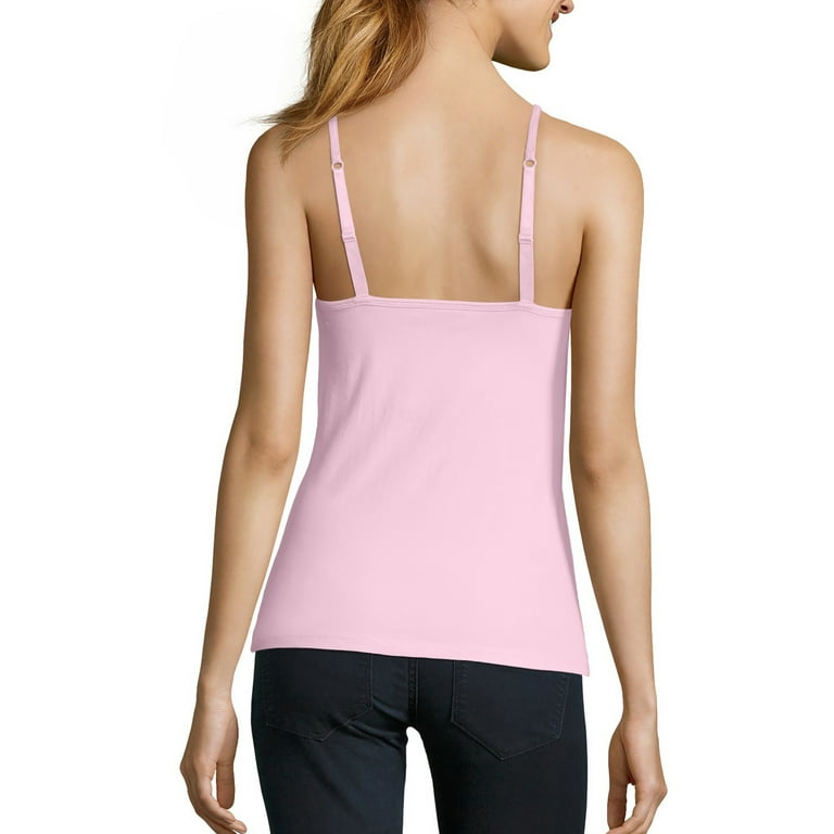 Women's Hanes® Stretch Cotton Camisole  Camisole with shelf bra, Cotton  camisole, Women
