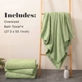 thumbnail image 3 of Dowellia 4 Pack Bath Towels Set, 28"x 55" Large Bath Sheets, Highly Absorbent & Quick Dry, Soft Microfiber Towels for Bathroom Spa Hotel Gym, 3 of 7