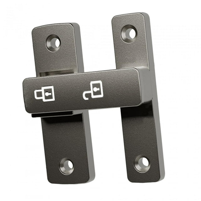 Pestillo de cerradura de puerta de granero, hebilla de puerta luminosa de 180 degree, aleación de zinc resistente para protección Gris