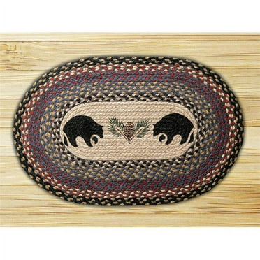 Earth Rugs OP-251 Three Lighthouses Oval Patch Runner 13" x 36"