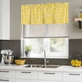 thumbnail image 4 of Yellow Lemon Curtain Valances for Windows, Kitchen Valance Window Treatments Panel 2 Pack, Summer Botanical Watercolor Modern Art Rod Pocket Short Curtains for Bathroom Bedroom 42 x 12 Inch, 4 of 8