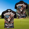 thumbnail image 4 of HUIACONG Matching Golf Shirts for Couples Sleeveless Golf Tops for Women Moisture Wicking Quick Dry Lightweight Mens Short Sleeve 250 Anniversary USA Golf Shirt Breathable Athletic Outdoor Wear Man S, 4 of 6
