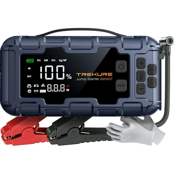 Jump Starter TREKURE 8000A 160PSI con compresor de aire