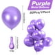 thumbnail image 2 of 50 Piezas Globo Morado, Globos de Cumpleaños, Globos de Metal, 12 Pulgadas (30cm), Globos, Látex Natural, Decoración de Cumpleaños, Globo de Helio, 2 of 5