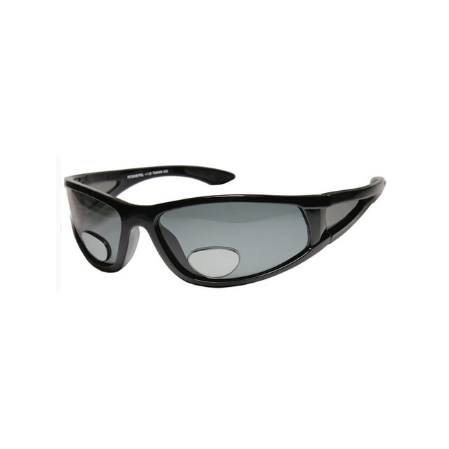 Glasslane Mens Sports Sunglasses Polarized Wrap Around Bifocal Lens Fly Fishing&nbsp;BLACK +2.00