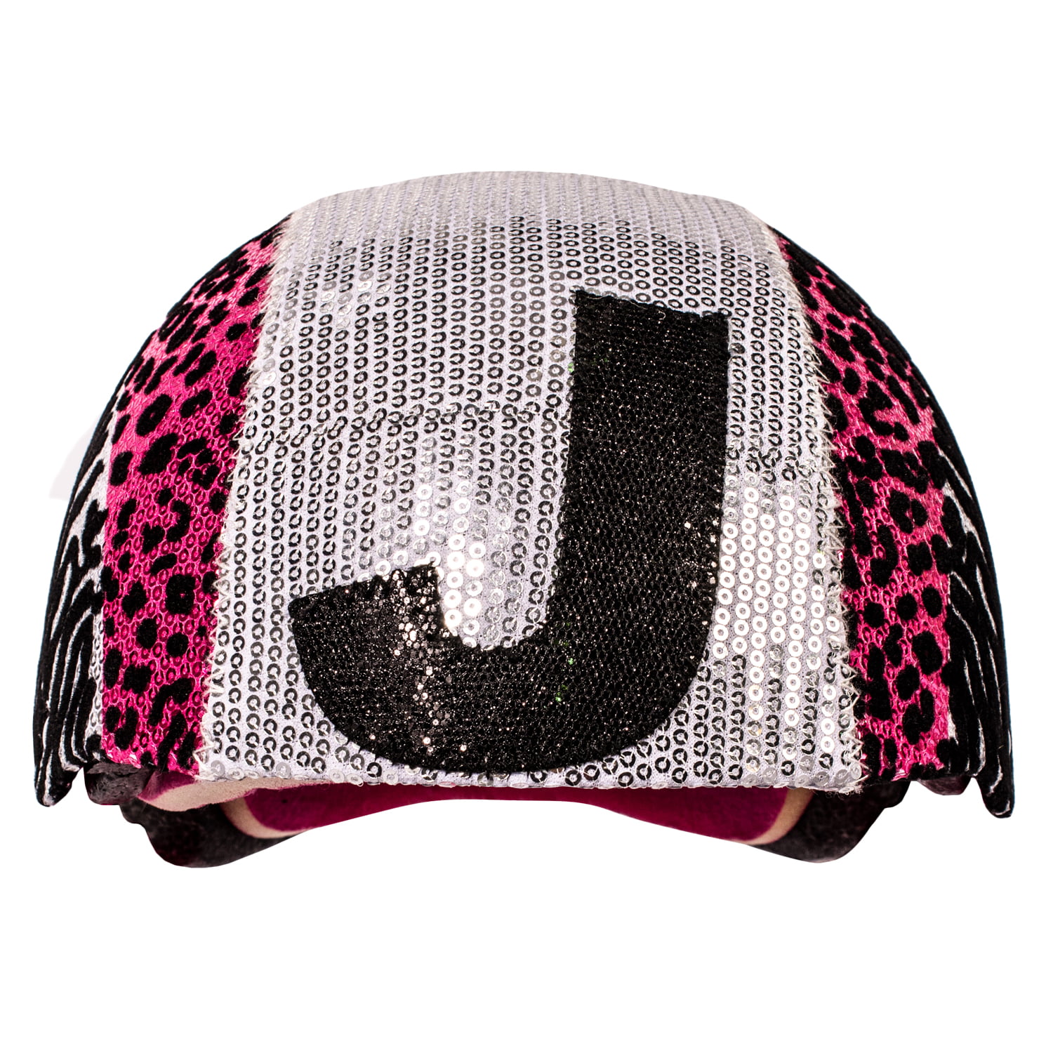 One Size Raskullz Glam Gear Kids Bike Helmet Sequins Zebra Pink Leopard Print 
