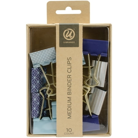 Medium Binder Clips 10/Pkg-Assorted