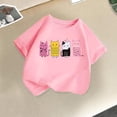 thumbnail image 2 of ZACPNCV Shirts for Girls Short Sleeve Animals Graphic Tees Crewneck Cartoon Casual Cotton T-Shirt Kids Summer Tops Clothes Pink 4-6 Years, 2 of 4