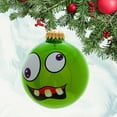 thumbnail image 3 of Holiday Ornaments MONSTER FACES BALL ORNAMENT Glass Halloween 710002A Green, 3 of 3