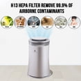thumbnail image 3 of Air Purifier for Home Large Room – 5-in-1 HEPA Filter System, Covers Up to 500 Sq Ft for New Home for Allergies, Pets, Smoke, Remove Dust, Odor, Quiet, High Filtration Efficiency – SILVERONYX, Silver, 3 of 6