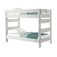 thumbnail image 2 of Plank+Beam Solid Wood Farmhouse Twin over Twin Bunk Bed for Adult, White Wash, 2 of 7