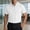White, variant on Summer Style Mens Short-sleeved Shirt Lapel Casual Middle-aged Top Breathable Fashion Half-sleeved T-shirt for Men