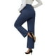 thumbnail image 3 of Pantalones de maternidad de pierna ancha para mujer INSPIRE CHIC, elásticos sobre la barriga, con bolsillos, color azul marino, tamaño mediano, 3 of 6