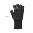 thumbnail image 3 of Sports Outdoors Camping Hiking BBQ Barbecue BBQ Barbecue Meat Oven Microwave Barbecue Resistance High-temperature Glove Non-slip Silicone Anti-burn Glove Glove Heat Insulation Anti-scalding Black, 3 of 5