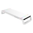 thumbnail image 1 of stanreset Computer Notebook Monitor Stand Riser Mount with Storage Drawer Tabletop Bracket with 4 USB Ports Desk Heavy Duty Dormitory White, 1 of 8