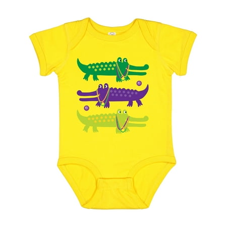 

Inktastic Mardi Gras Holiday Alligators Gift Baby Boy or Baby Girl Bodysuit