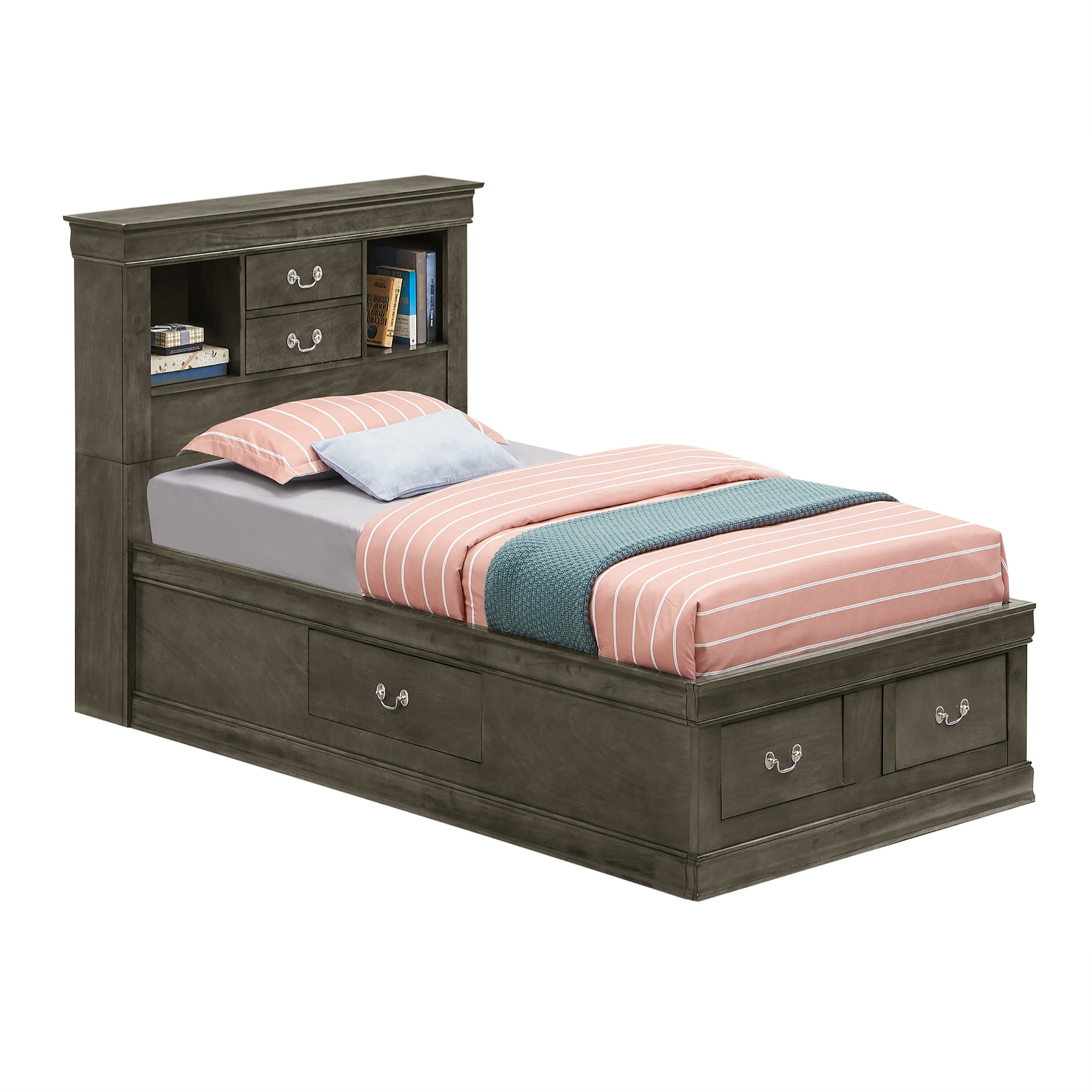 置物 passion Passion Furniture PF-G3105B-TSB 49 x 84 x 45 in. Louis Philippe