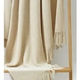 thumbnail image 7 of CREVENT Super Cozy Soft and Warm Chenille Throw Blanket for Sofa Couch Chair Bed, Spring Sumer Fall All Season Use, Gift for Mom Girlfriend (50''X60'' Ivory), 7 of 7