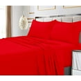 thumbnail image 2 of 600 Thread Count 100% Egyptian Cotton Ultra Soft Cotton Rich Easy Care Sateen Sheets,Twin Size 4 Piece Sheet Set Fit 32" Inch to 34" Inch Deep Pocket {Red Solid}, 2 of 6
