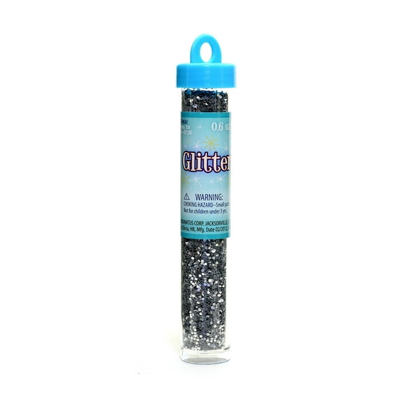 Glitter silver, 0.6 oz. tube (pack of 18)