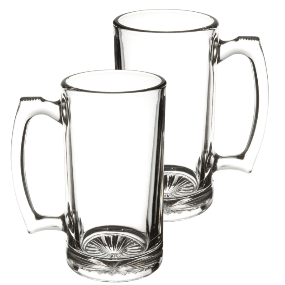 Glass Mugs With Handle 26oz, Large Beer Glasses For Freezer, Beer Cups