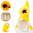 thumbnail image 3 of 1PC Sunflower Bee Ladybug Summer Gnome Mantel Display, Farmhouse Tiered Tray Rustic Scandinavian Gnome Figurines, Spring Summer Faceless Plush Doll, 3 of 9