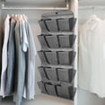 thumbnail image 4 of over The Door Shoe Rack Hanging Shoe Organizer over The Door Hanging Storage Bag Black, 4 of 8