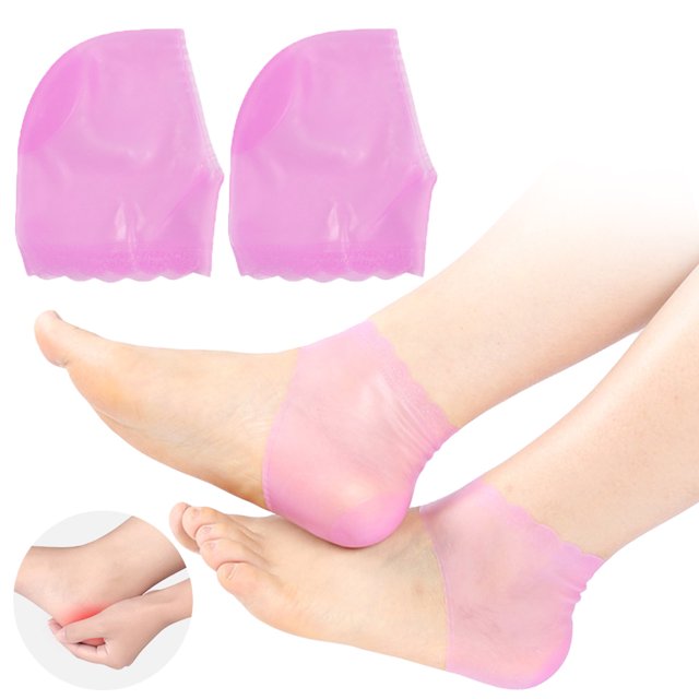 1 Pair Heel Sleeve Silicone Thin Breathable Unisex Heel Protector Heel Wrap