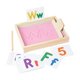 thumbnail image 1 of Bandeja de escritura de arena de madera profunda, herramienta de aprendizaje y bolígrafo de madera con 26 tarjetas de letras y 10 tarjetas numéricas Rosa, 1 of 9