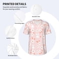 thumbnail image 3 of Hirioo Flower Rabbit for Men's Baseball T-shirt Shirts Short Sleeve Casual Summer Button Stretch T Shirts,Size S-4XL-X-Large, 3 of 7