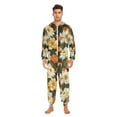thumbnail image 3 of FORMRS Onesies Pajama for Adults Unisex Hoodie Winter Jumpsuit One Piece Sleepwear, Sizes S-2XL, Bright Floral, 3 of 7