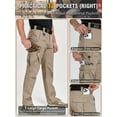 thumbnail image 4 of NAVEKULL Men's Stretch Cargo Pants Ripstop Water Resistant Flex Work Pants Lightweight Utility Outdoor Hiking Pants, 4 of 8