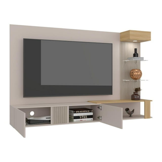 Panel de Tv Isolde Capri y Fresno Europeo Virtual Muebles