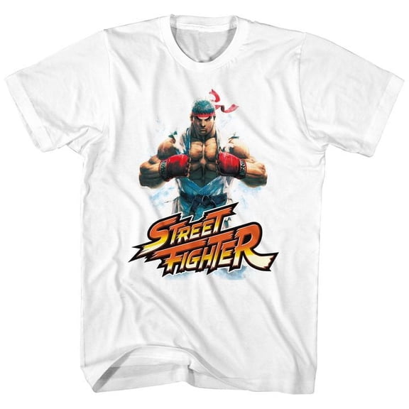 Street Fighter Ryu White Adult T-Shirt 4Xl