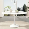 thumbnail image 3 of Noble House Table à Manger Ronde Extensible, Mécanisme d'Extension Lisse, Table à Manger Polyvalente pour Usage Domestique, Blanc, 3 of 9