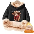 thumbnail image 5 of Hoodies Sweatshirts Girls Lined Hoodie Cute Print Sweatshirt Warm Pullover Top Cozy Youth Outerwear GY2 3T-4T, 5 of 5