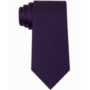 Kenneth Cole Reaction Men's Solid Skinny SLim Silk Neck Tie Purple Size Regular