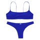 thumbnail image 1 of Sexy Ladies Beachwear Bikini Solid Color Split Soft Bag for Triangle Bikini Swimwear Female Low Waist Bikini Suit Swimsu wine red XL, 1 of 4