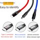 thumbnail image 3 of Cable de datos de uno a tres con luz adecuado para teléfonos móviles Apple Android tipo C Cable de datos de carga de dos núcleos tres en uno, 3 of 4