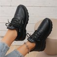 thumbnail image 2 of EKVAHL Orthopedic Walking Shoes for Women, Wide Width Lace‑Up Sneakers, Durable Synthetic Upper Daily Casual Tennis Shoes Black, 2 of 5