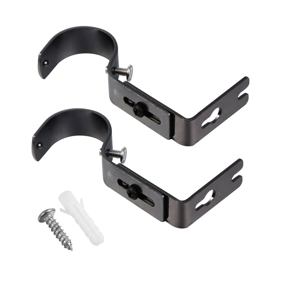 FUTUREORYY 2Pack Curtain Rod Hanger Iron for Home Decoration and Office