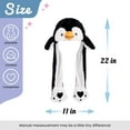 thumbnail image 3 of DADHOT Penguin Hat with Ears Moving Jumping Pop Up Beating Hat Plush Holiday Cosplay Dress Up Funny Gift for Kids Boys Girls, Black, 22'', 3 of 6