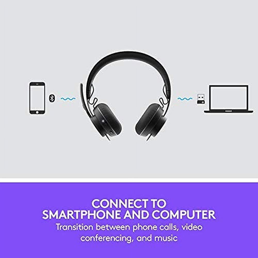 Logitech Zone Bluetooth On-Ear Active Noise Canceling Headset for Microsoft Teams